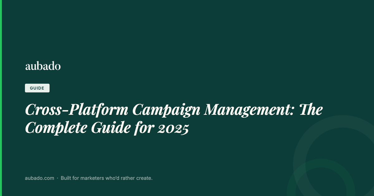 Cross-Platform Campaign Management: The Complete Guide for 2025